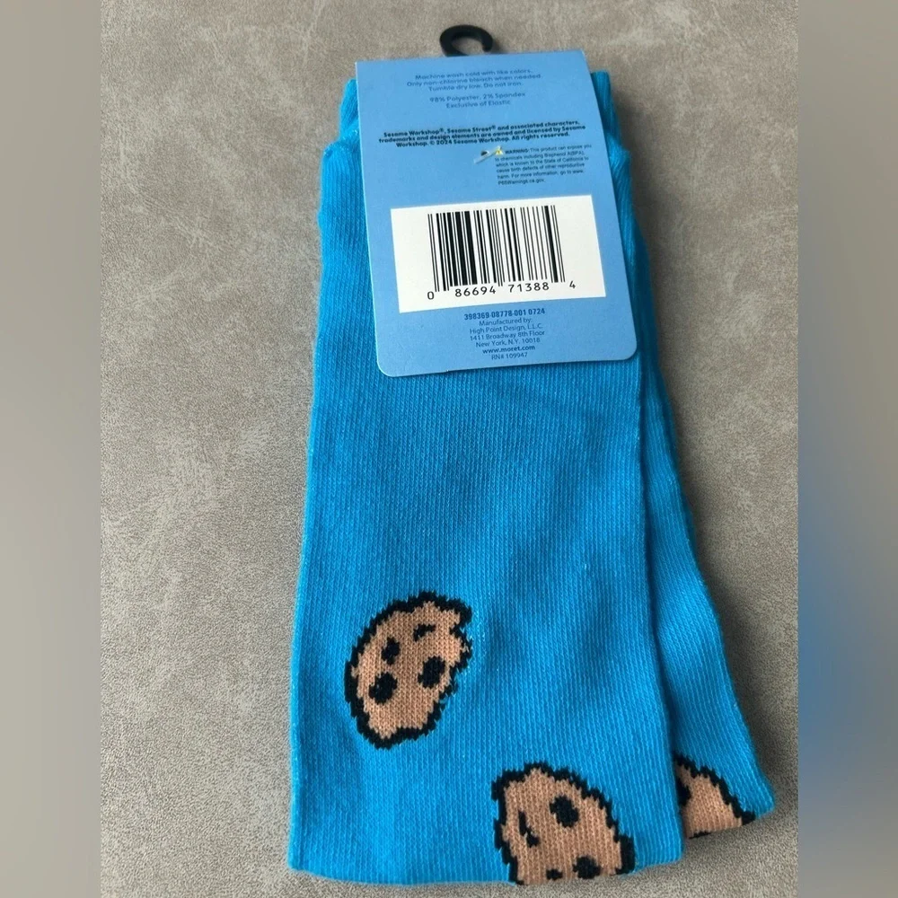 ✨NEW Blue Cookie Monster Character Women's Socks